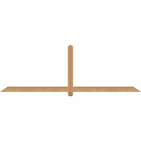 Ekena Millwork Eugene Smooth Timber Gable Bracket, Western Red Cedar, 96"W x 32"H x 1 1/2"D x 3 1/2"F, 8/12 Pitch GBW096X32X0204EUG00SWR